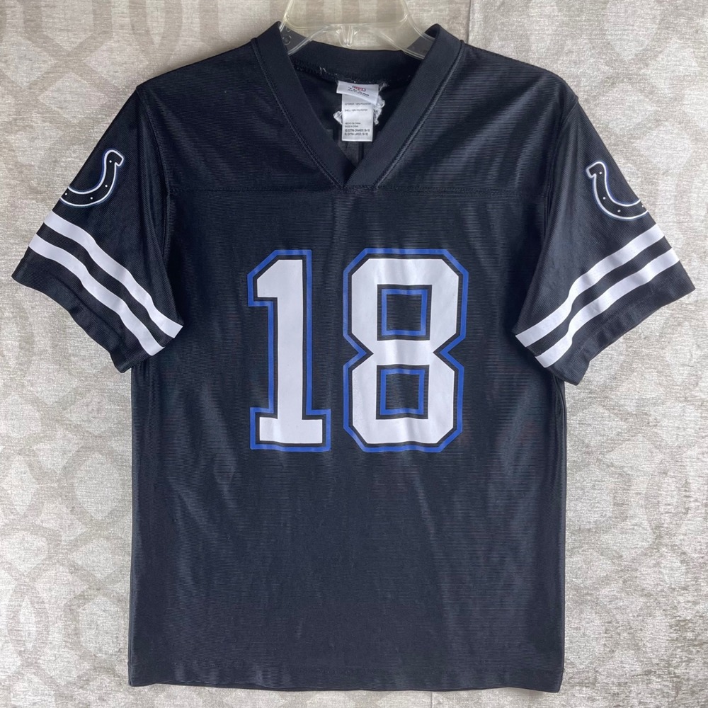 NFL Team Apparel Indianapolis Colts Peyton Manning Youth XL Black Jersey 18